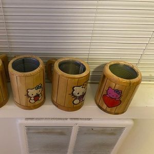 Hand made wood tarros